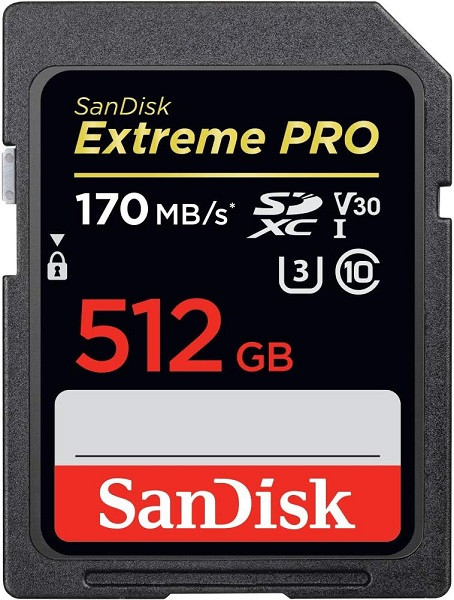 Sandisk 512GB Extreme PRO 170MB/s SDXC UHS-I