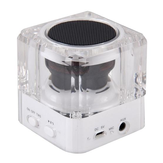 SARDiNE B5 Crystal Case Multifunctional Wireless Bluetooth Speaker White