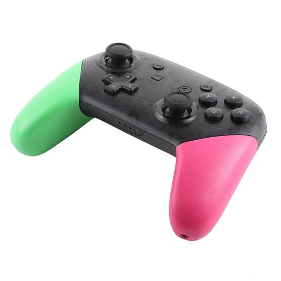 Wireless Game Pro Controller With Screenshot Vibration Function for N-Switch(Green Pink)