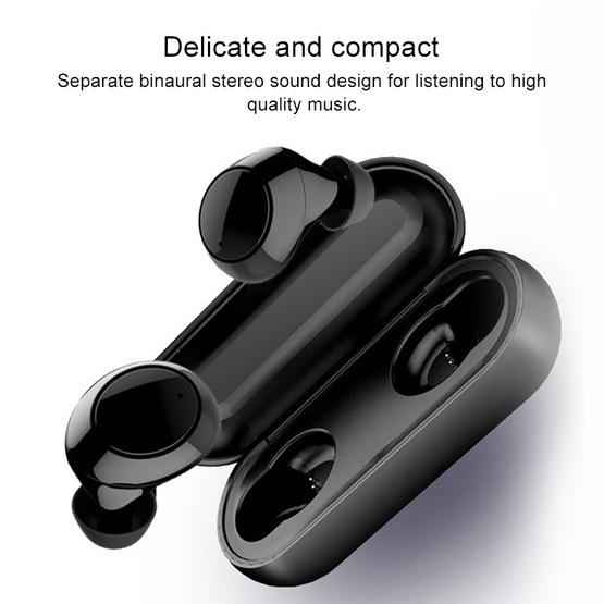 X9S TWS Bluetooth V5.0 Stereo Wireless Earphones with LED Charging Box (Black)