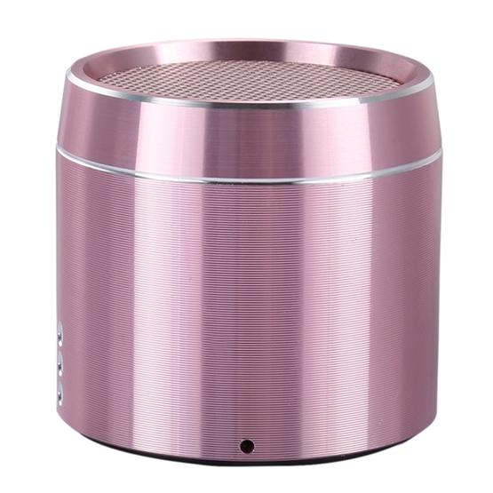 Portable True Wireless Stereo Mini Bluetooth Speaker with LED Indicator & Sling (Pink)