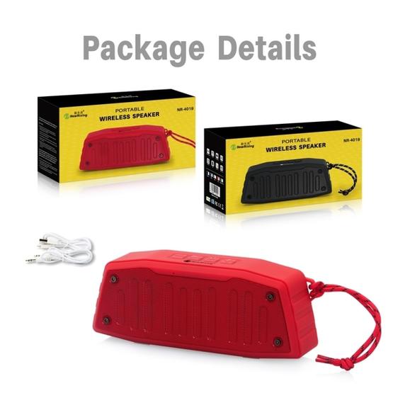 NewRixing NR-4019 Outdoor Portable Bluetooth Speaker Black