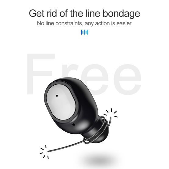 Q3 TWS Bluetooth 5.0 Binaural Stereo Automatic Matching Wireless Bluetooth Earphone(White)