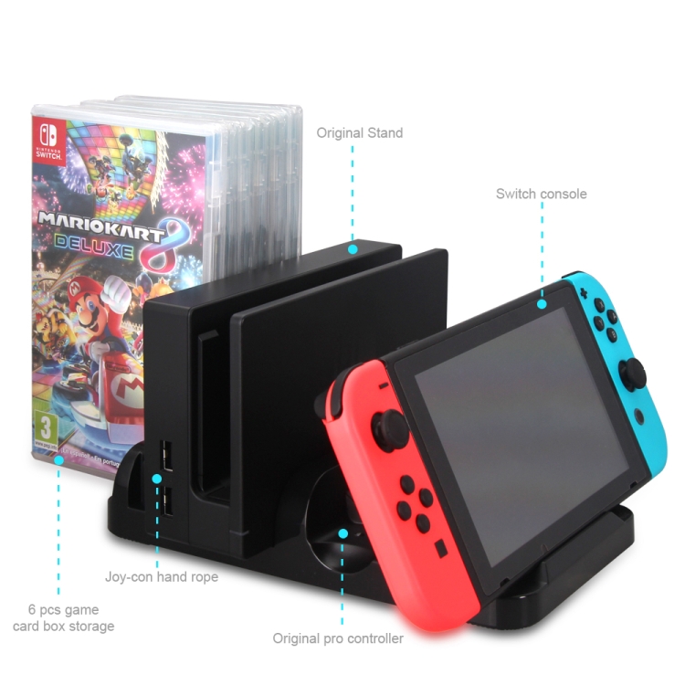 Multi-function Charging Dock Game Disc Storage Stand For Nintendo Switch Game Accessories
