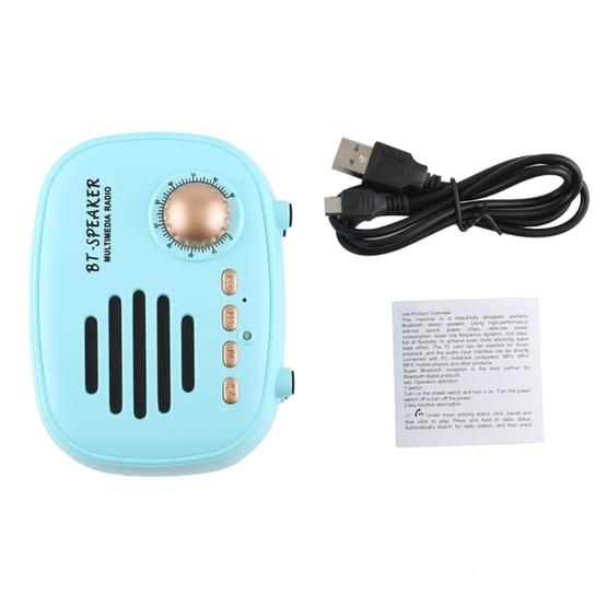 Q108 Retro Mini Wireless Bluetooth Speaker (Blue)