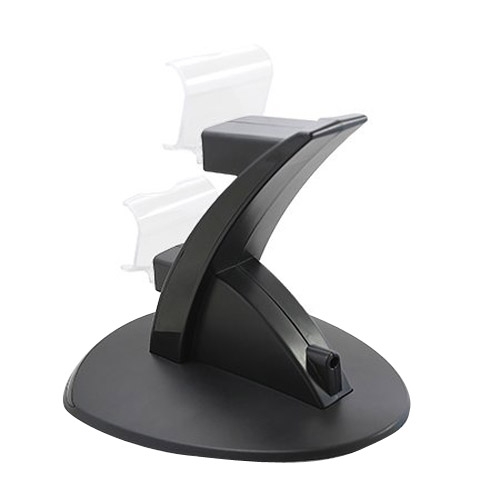 2 x USB Charging Dock Station Stand / Controller Charging Stand for PS4(Black)