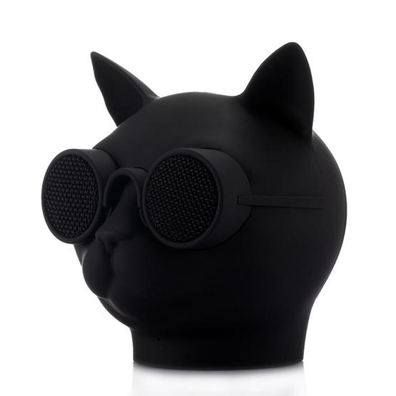 Mini Cat Shape Stereo Wireless Bluetooth Speaker (Black)