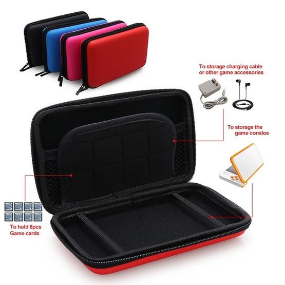 For Nintendo 2DS XL Hard EVA Protective Storage Case Cover Holder(Black)