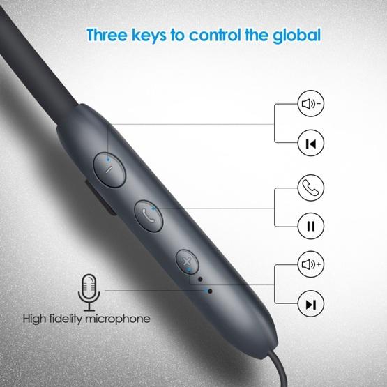 BH-I37 Bluetooth 5.0 Wire-controlled Bluetooth Earphone (Black)