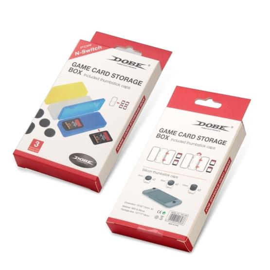 DOBE TNS-1846 2 in 1 Card Storage Box + Mushroom Caps Kits for Nintendo Switch