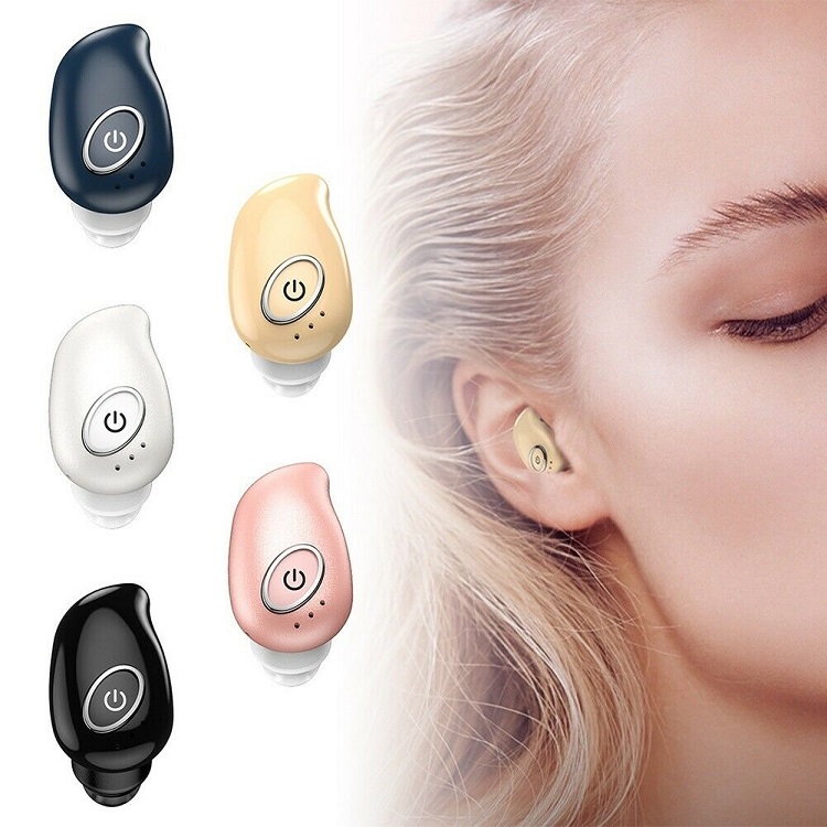 V21 Mini Single Ear Stereo Bluetooth V5.0 Wireless Earphones (Pink)